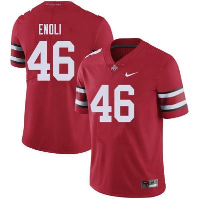 Men's Ohio State Buckeyes #46 Madu Enoli Red Nike NCAA College Football Jersey January ZVN6544JO